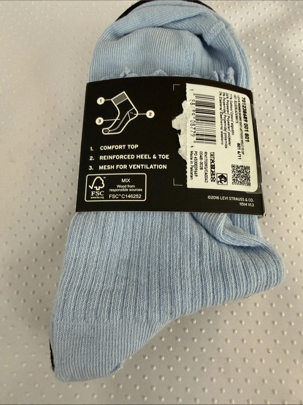 Levi's Short Cut Lettuce Socks (3 Pack) Women's